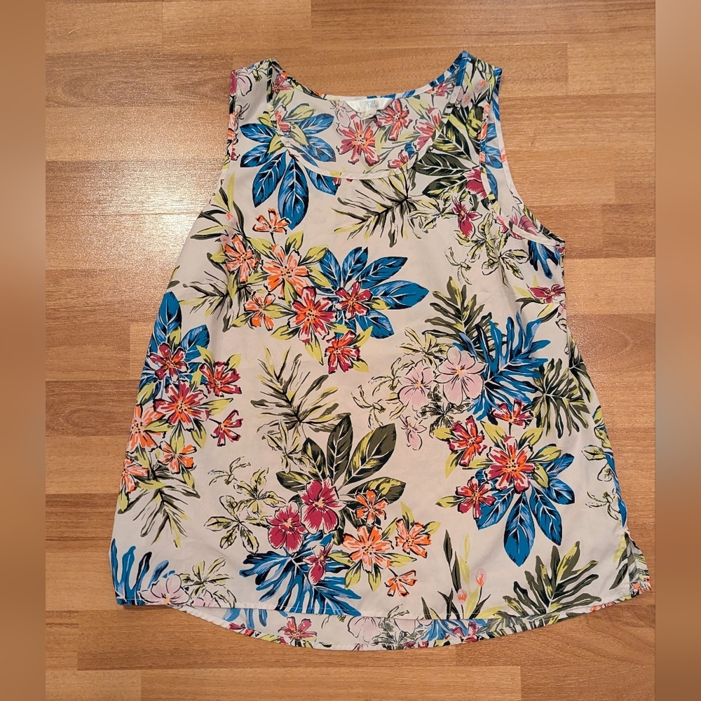 Silly Floral Sleeveless Top - Multicolor